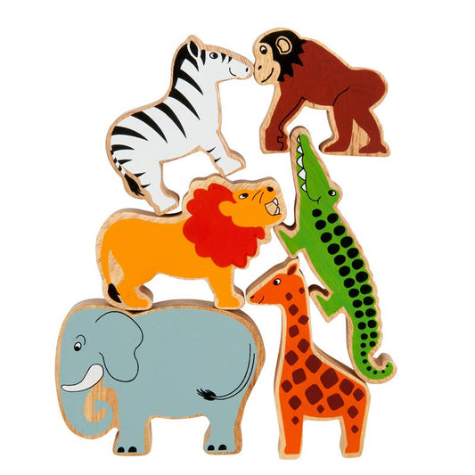 World animal playset - Fair trade wooden kids toy