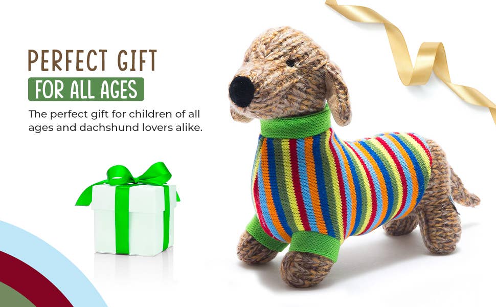 Knitted Sausage Dog Plush Toy