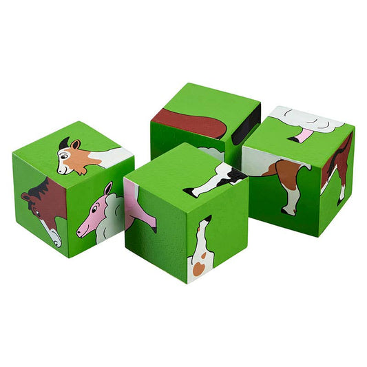 Farm animal puzzle - Handmade fair trade kids wooden toy