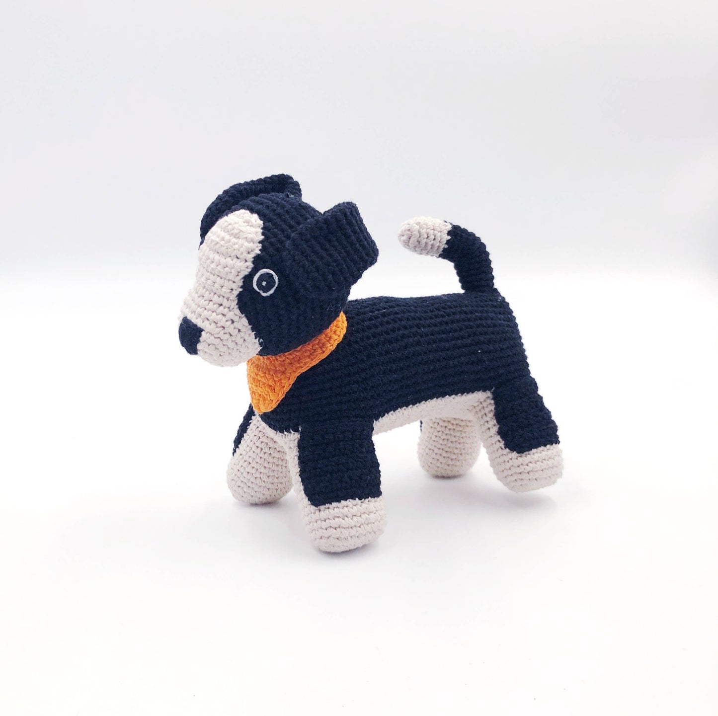 Crochet Baby Toy Sheep dog rattle