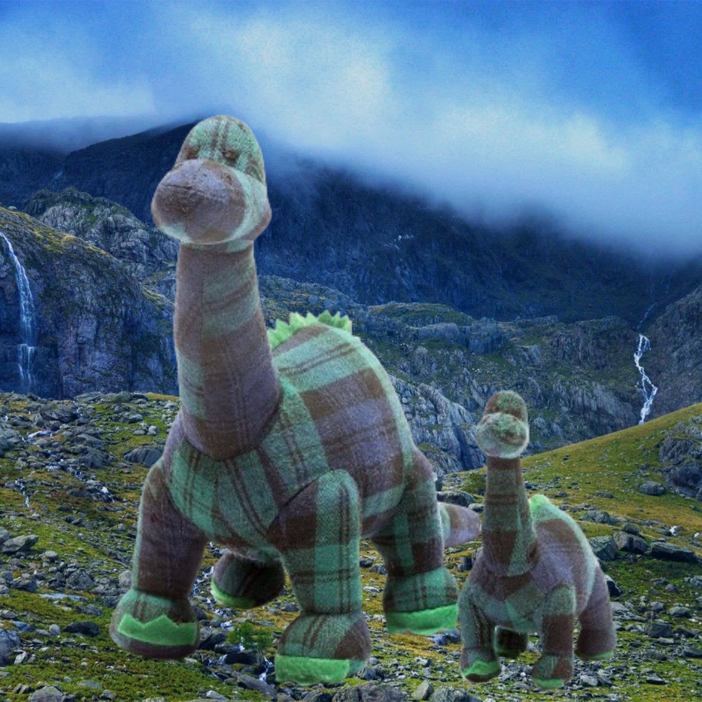 Tartan Diplodocus Dinosaur Plush Toy