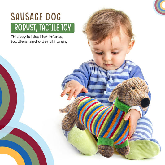 Knitted Sausage Dog Plush Toy
