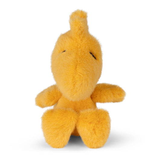 Yellow Woodstock plush toy on a white background