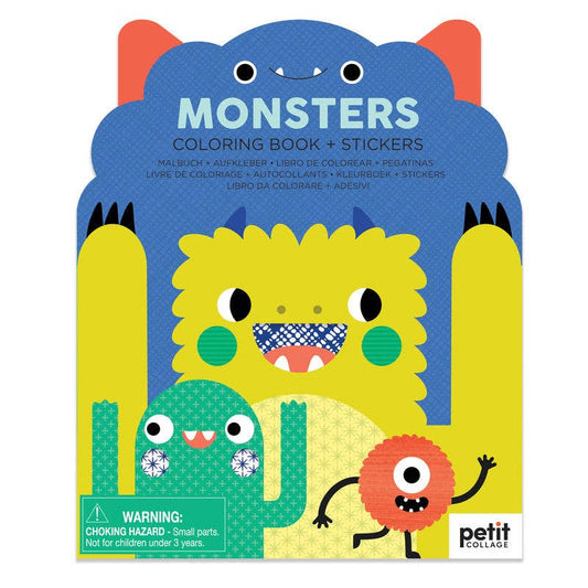Halloween Monsters Coloring Book and Stickers