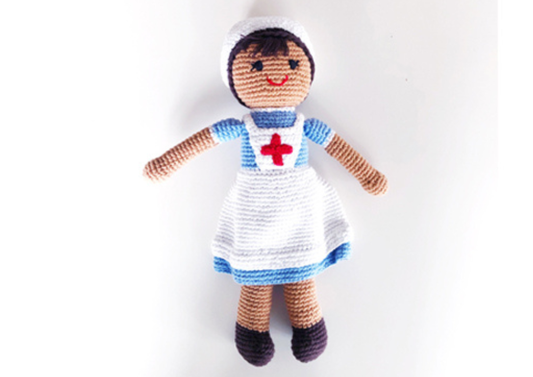 Crochet Baby Doll Nurse - dress