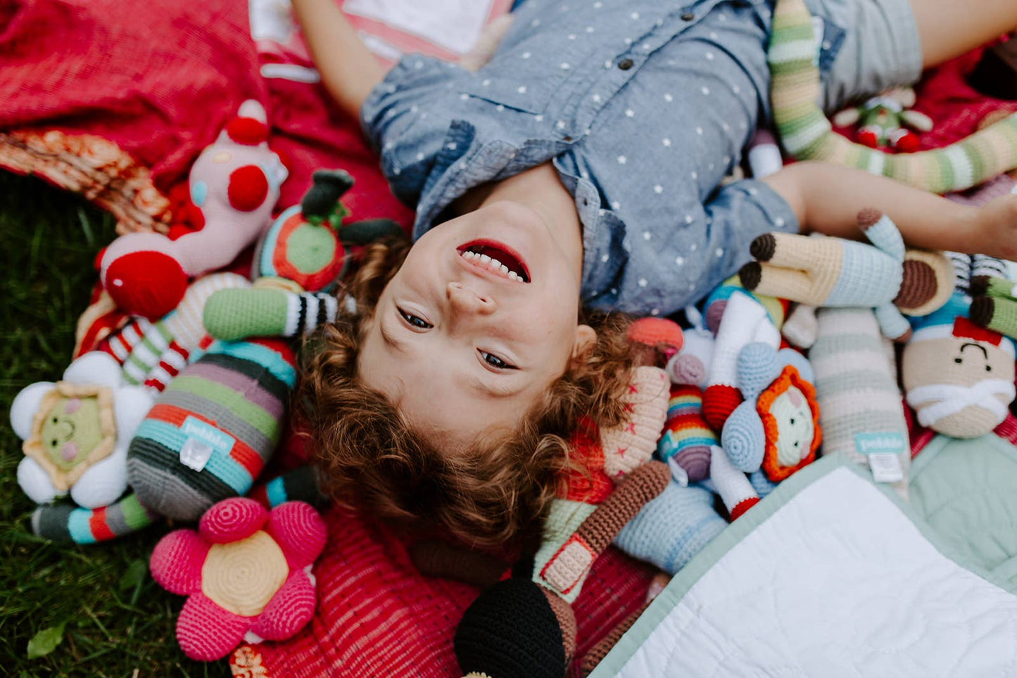 Crochet Baby Toy Stick rattle Lamb