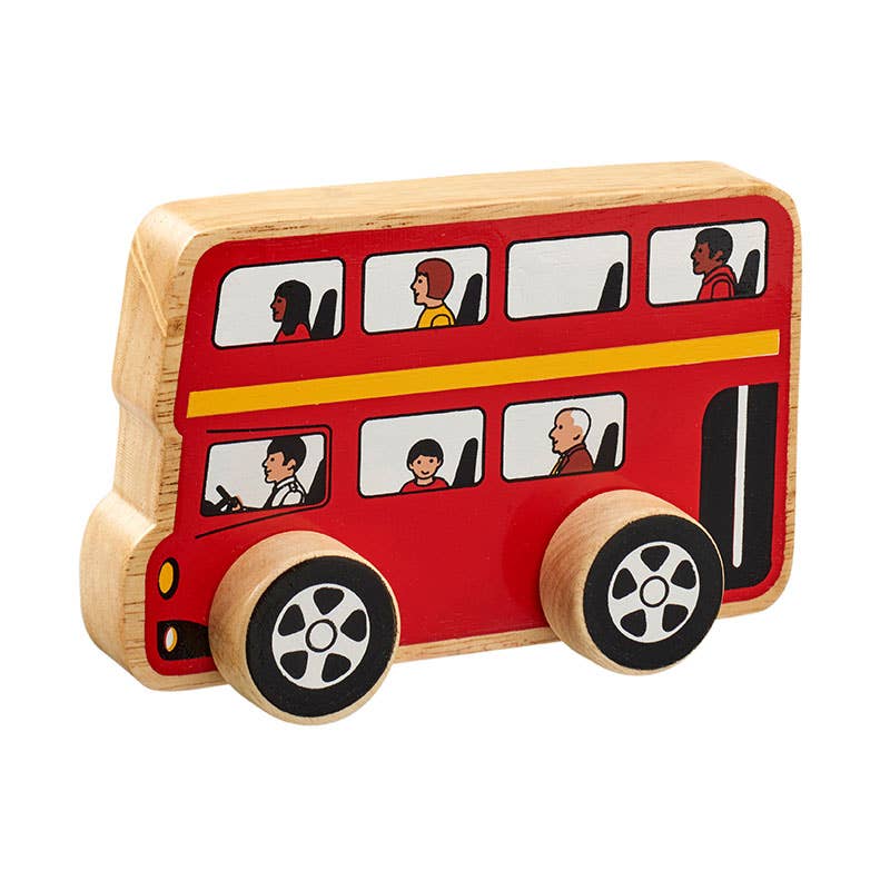 Bus push along - Handmade fair trade wooden kids toy