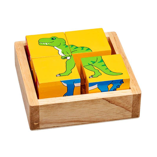 Dinosaur puzzle - Handmade fair trade kids wooden toy