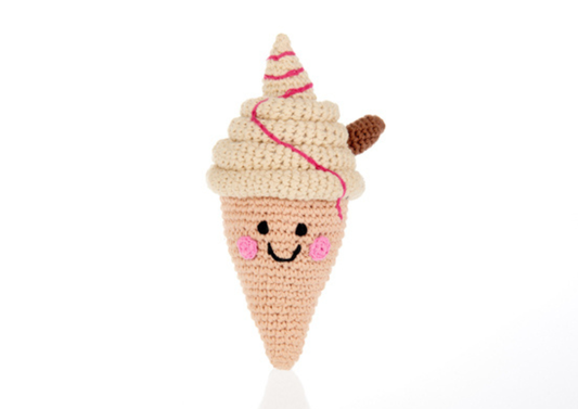 Crochet Baby Toy Friendly 99 ice cream rattle