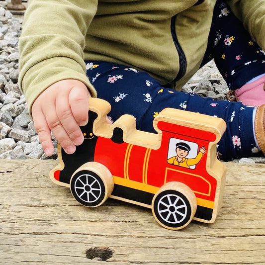 Train push along - Handmade fair trade wooden kids toy