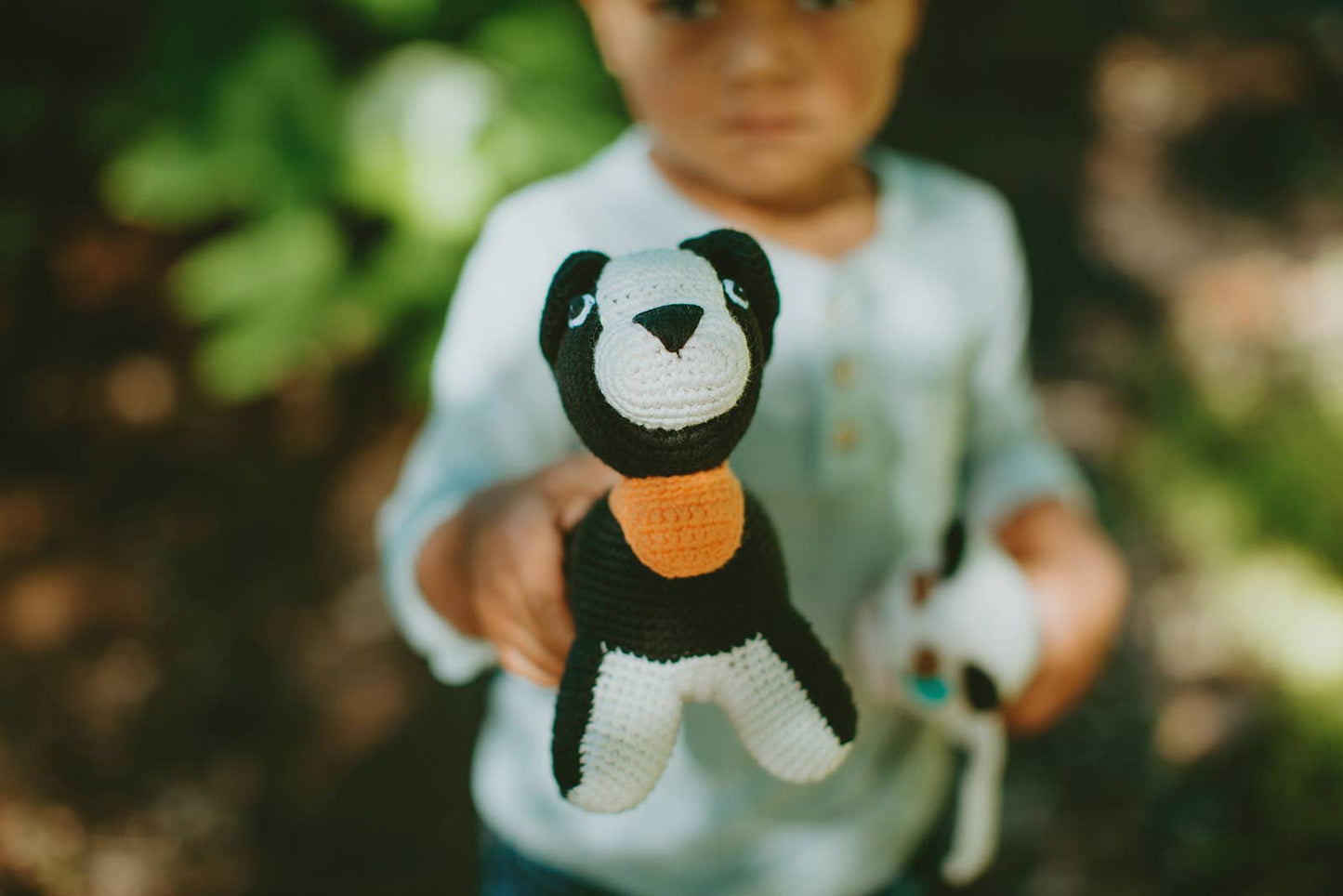 Crochet Baby Toy Sheep dog rattle