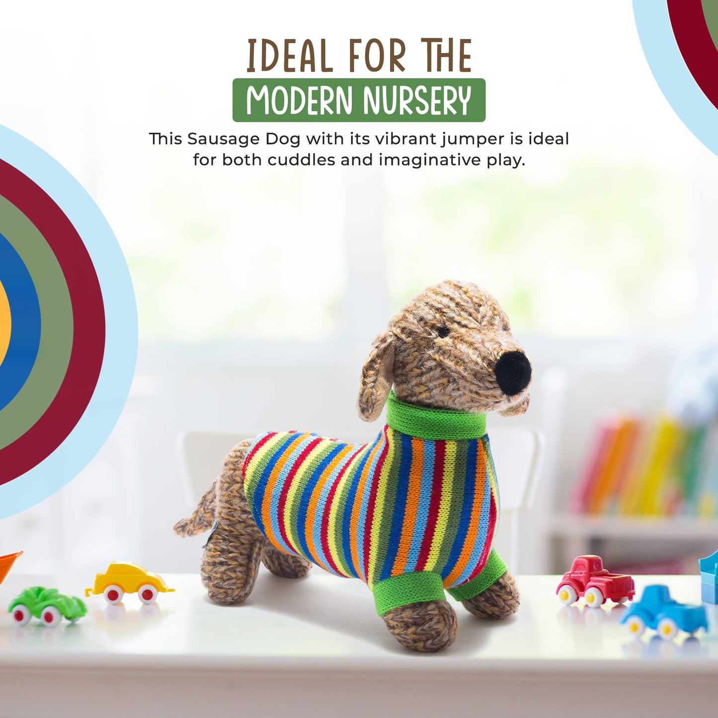 Knitted Sausage Dog Plush Toy