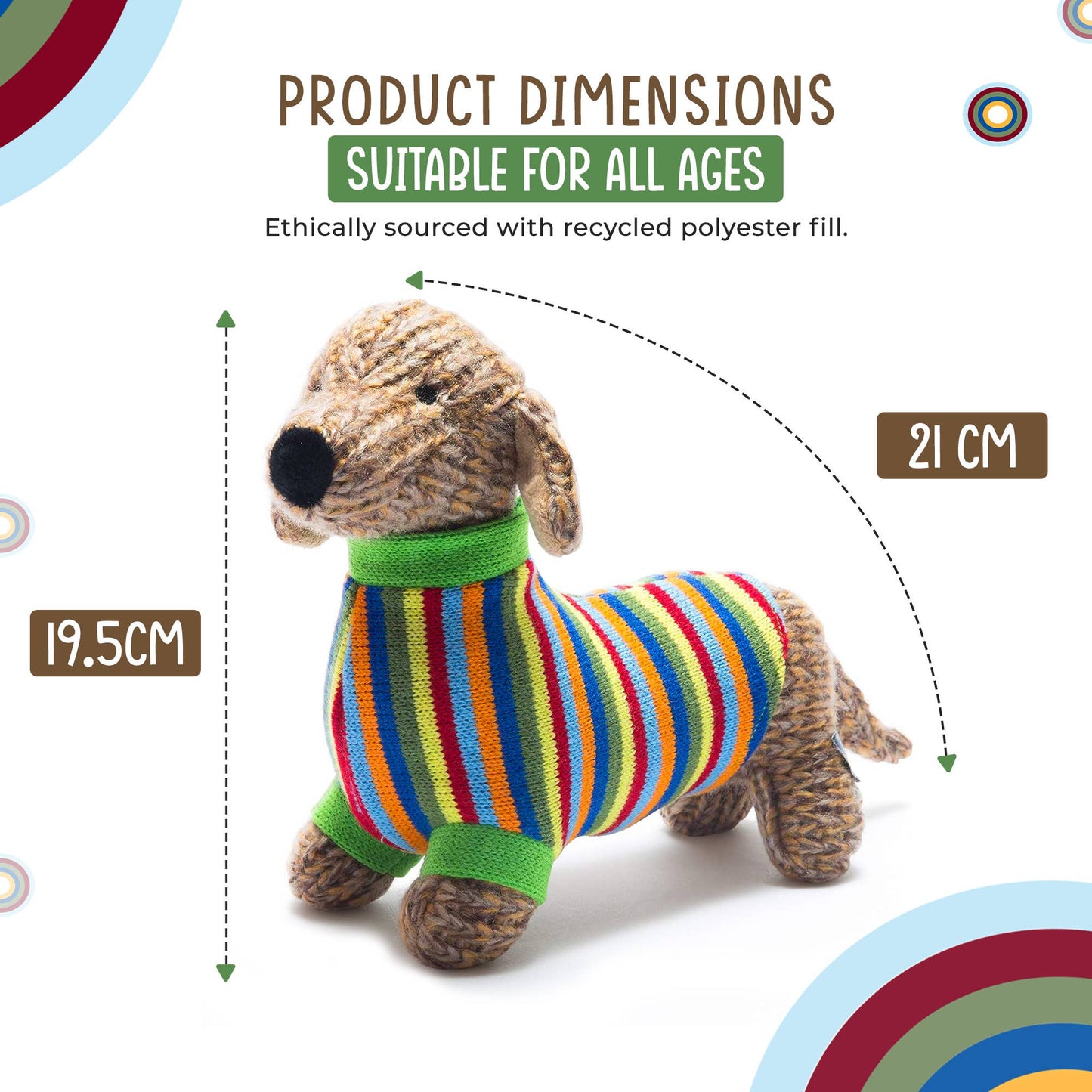Knitted Sausage Dog Plush Toy
