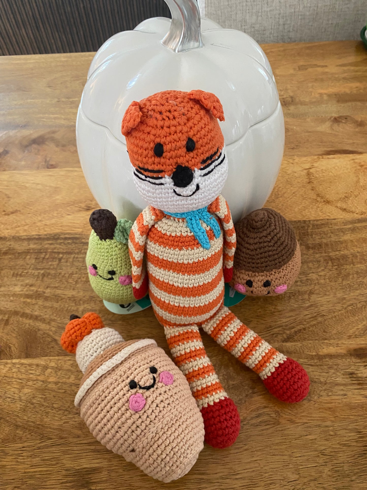 Crochet Baby Toy Friendly Acorn rattle