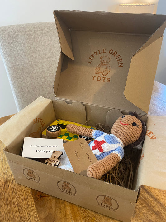 Ambulance push along - Handmade fair trade wooden kids toy