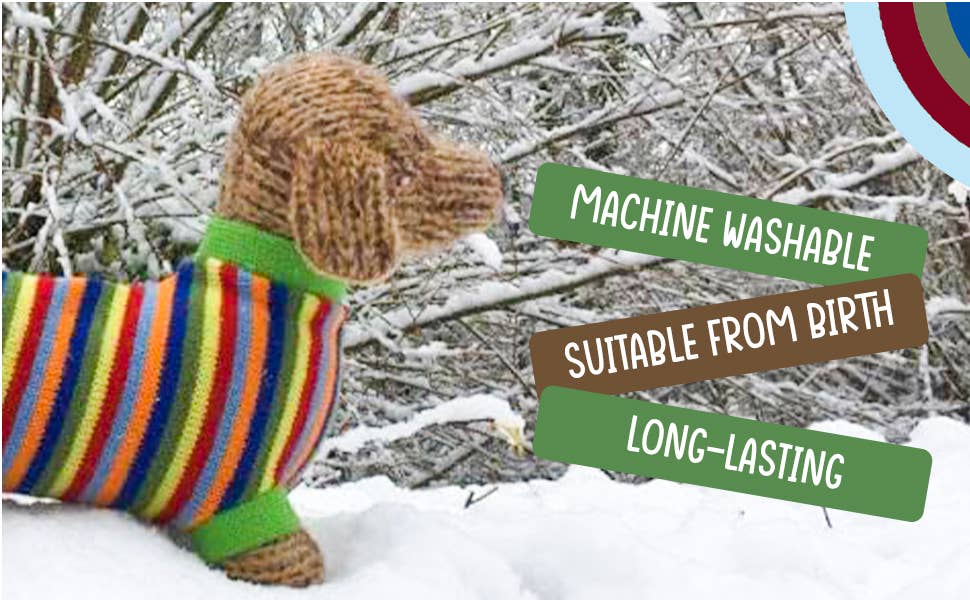 Knitted Sausage Dog Plush Toy