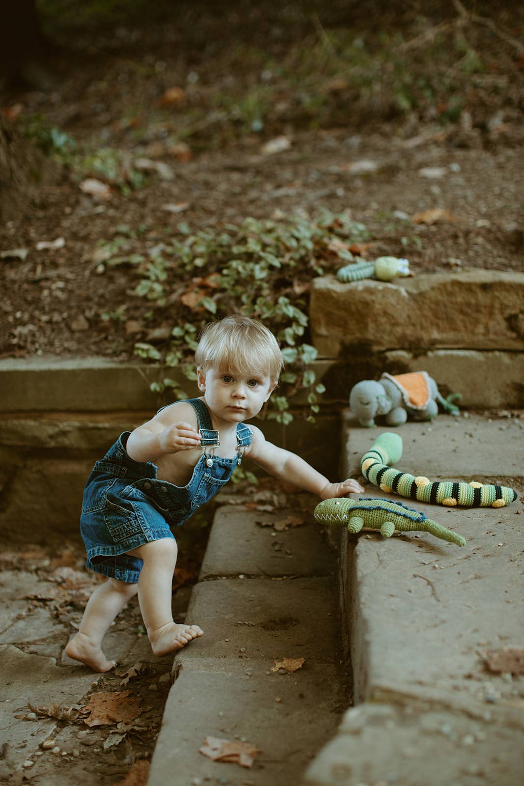 Crochet Baby Toy Crocodile rattle deep green