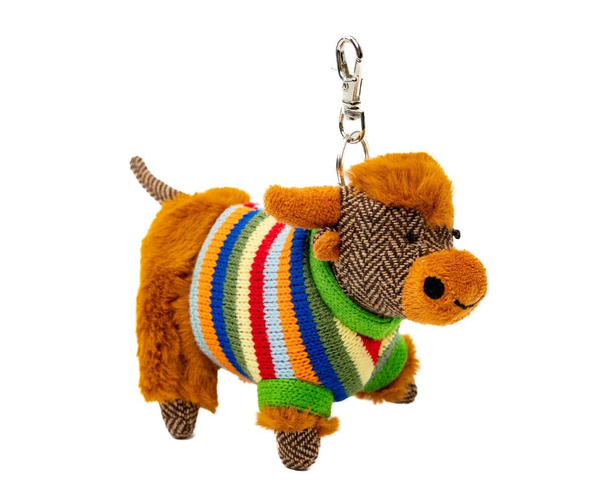Ethically Sourced - Highland Cow Bag Charm Plush Keyring – Scottish Bag Charm