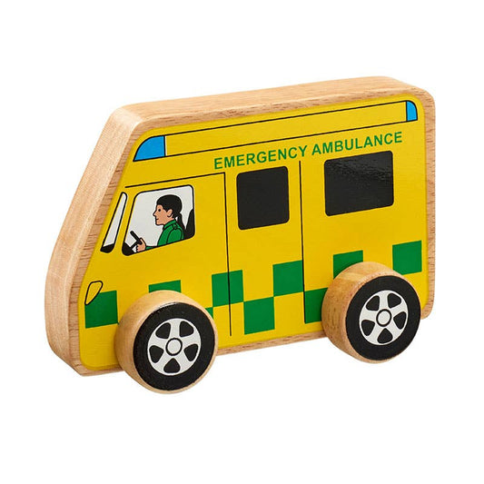 Ambulance push along - Handmade fair trade wooden kids toy