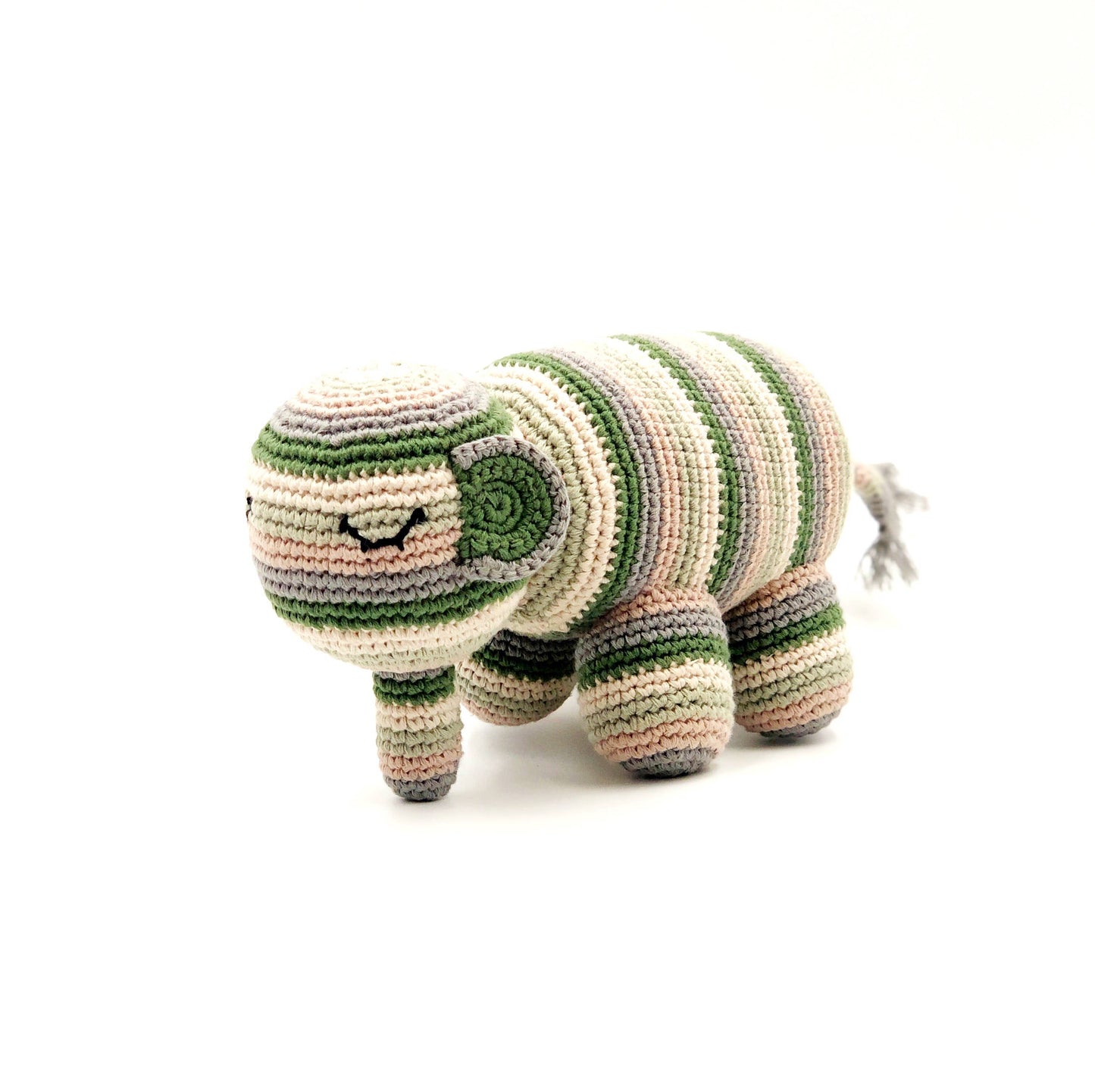 Crochet Baby Toy Elephant stripy