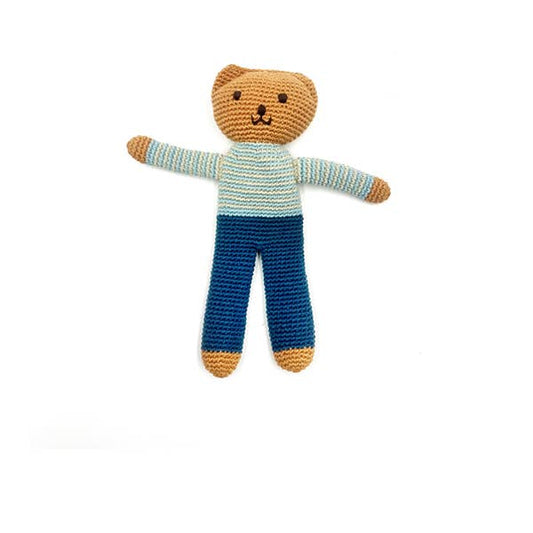 Crochet Baby Toy Flipps petrol blue trousers