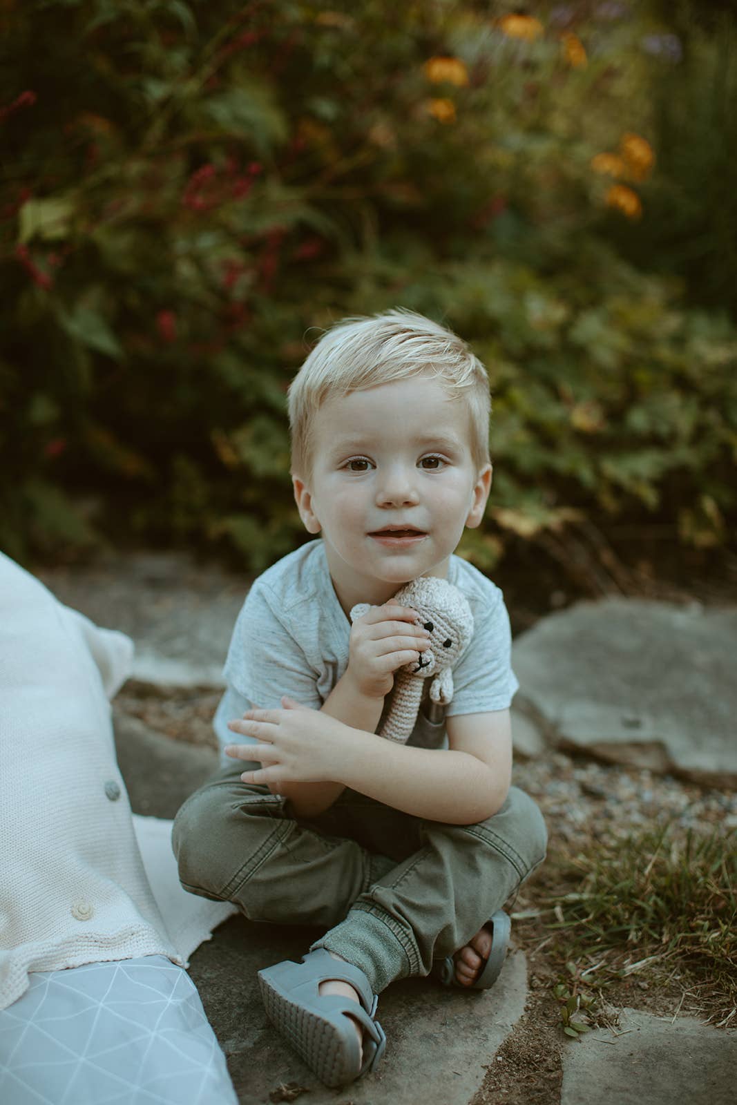 Crochet Baby Toy Stick rattle Lamb