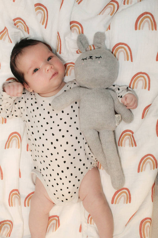 UK Handmade Lambswool Bunny Soft Toy – Sustainable Eco Baby Gift