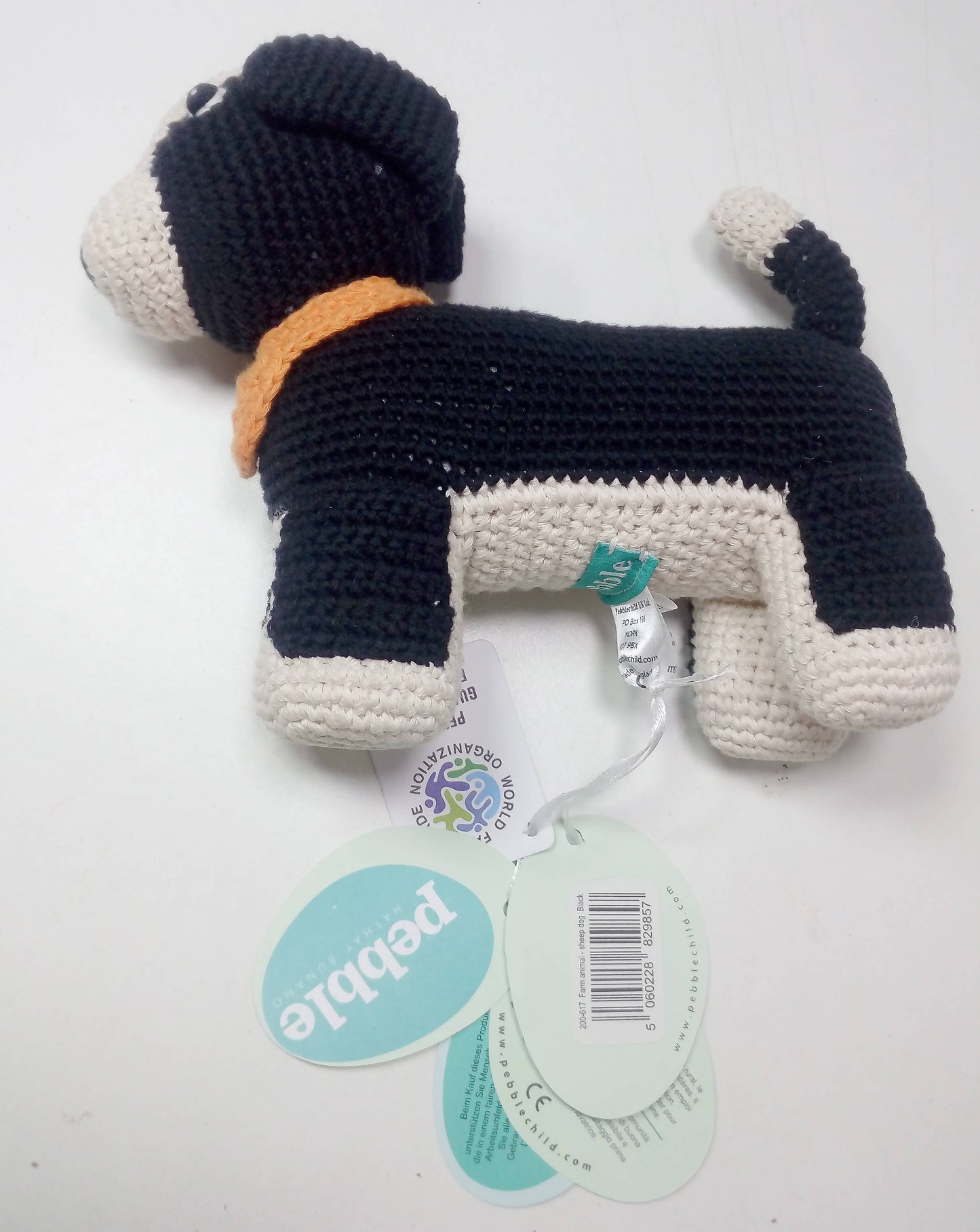Crochet Baby Toy 2 in 1 Pull along toy sheepdog