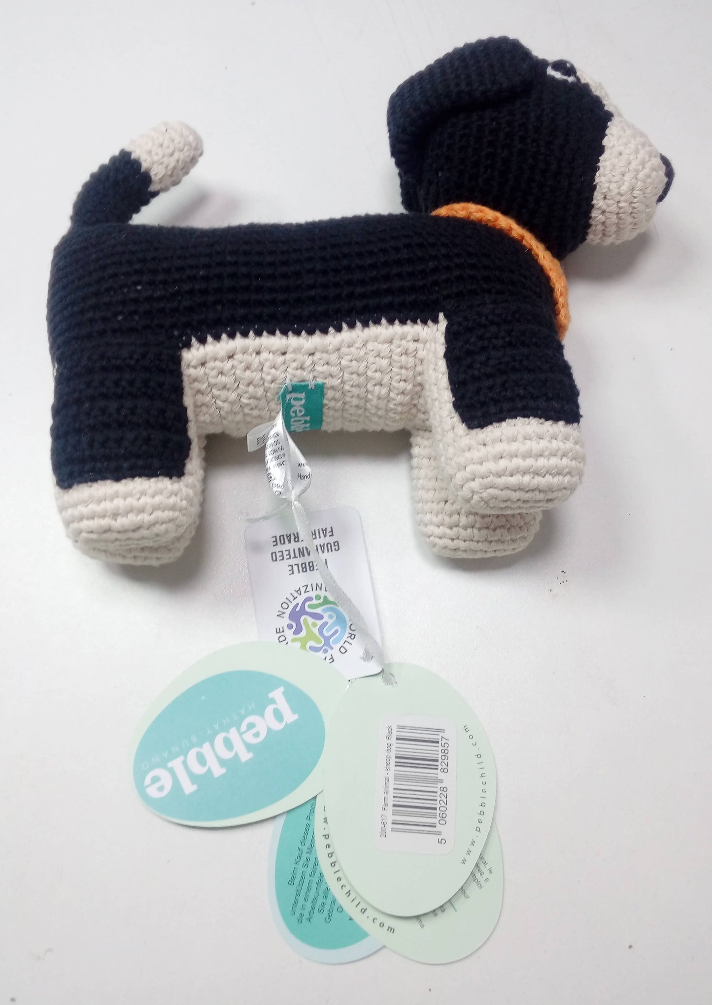 Crochet Baby Toy 2 in 1 Pull along toy sheepdog