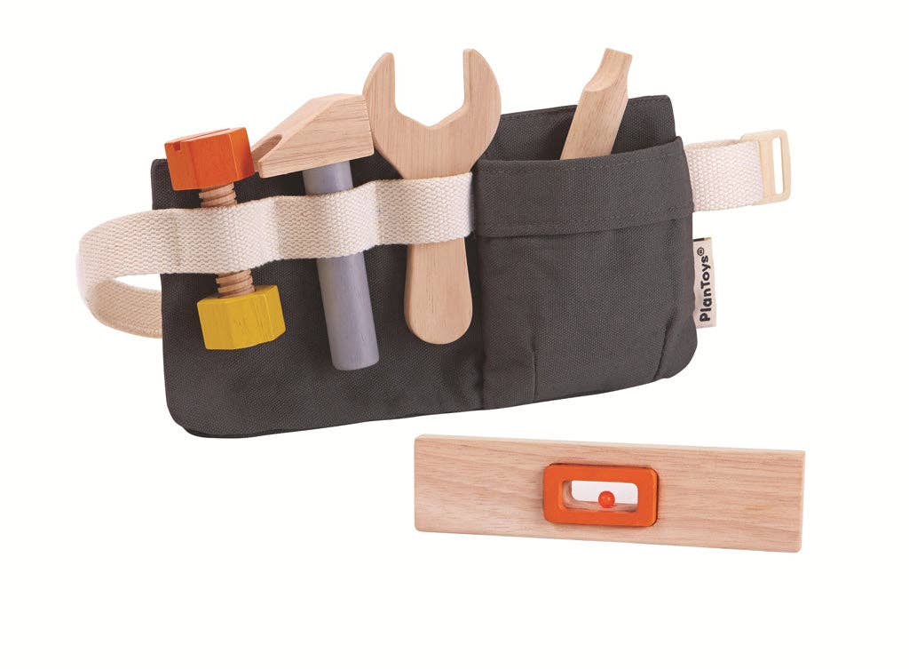 PlanToys Wooden Tool Belt Playset