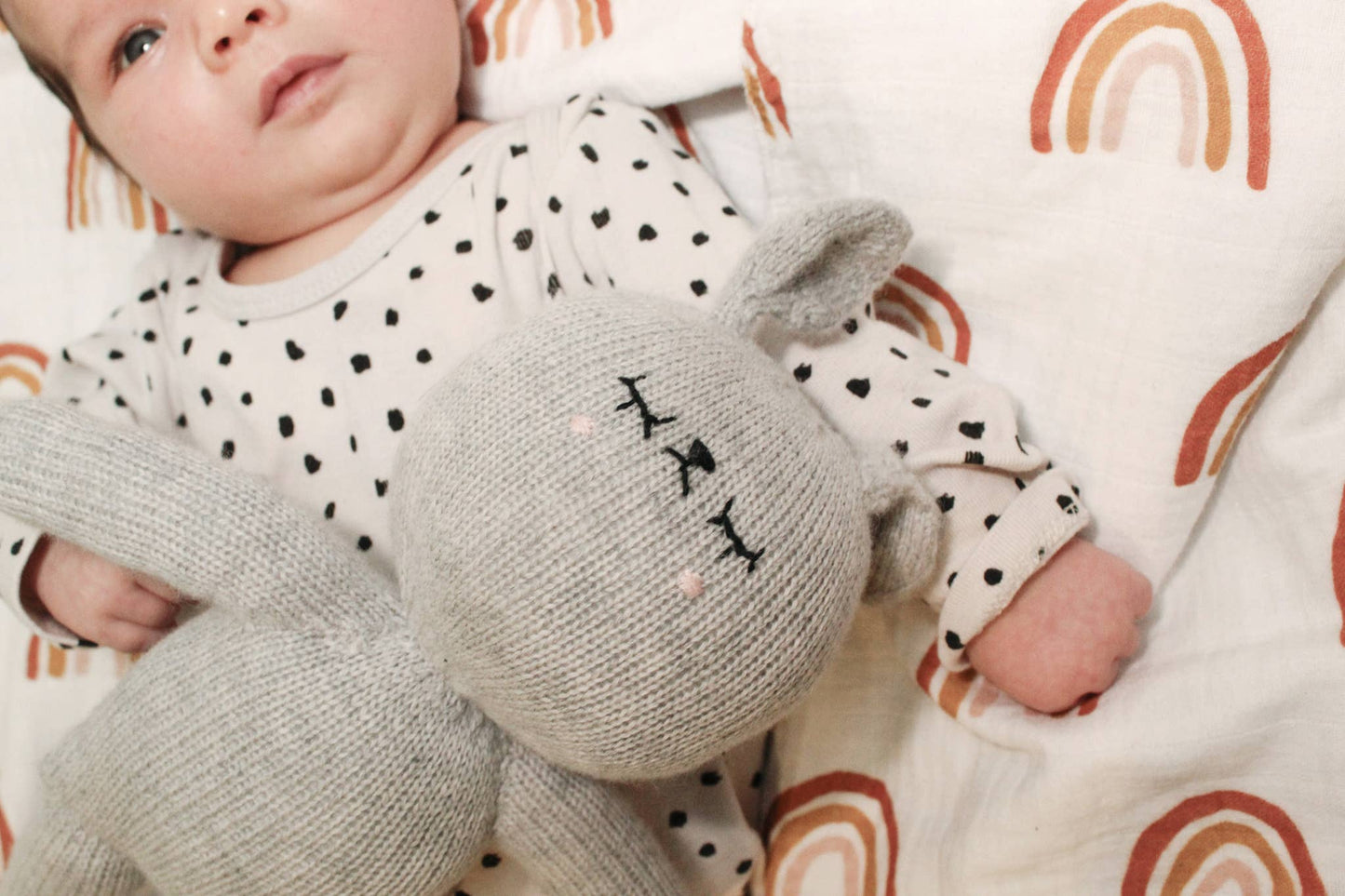 UK Handmade Lambswool Bunny Soft Toy – Sustainable Eco Baby Gift