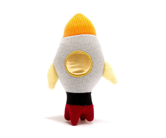 Knitted Space Rocket Plush Toy