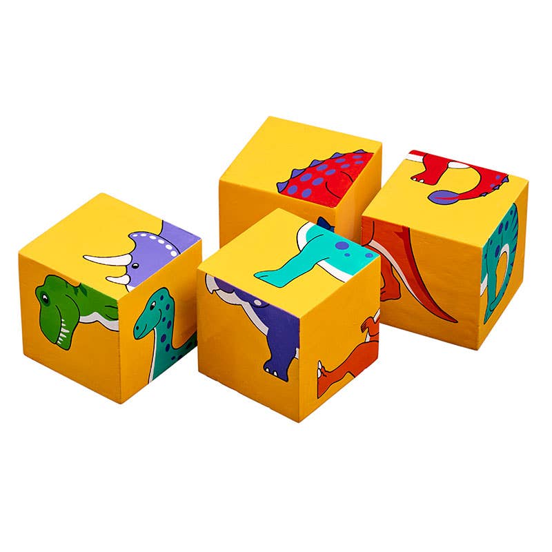 Dinosaur puzzle - Handmade fair trade kids wooden toy