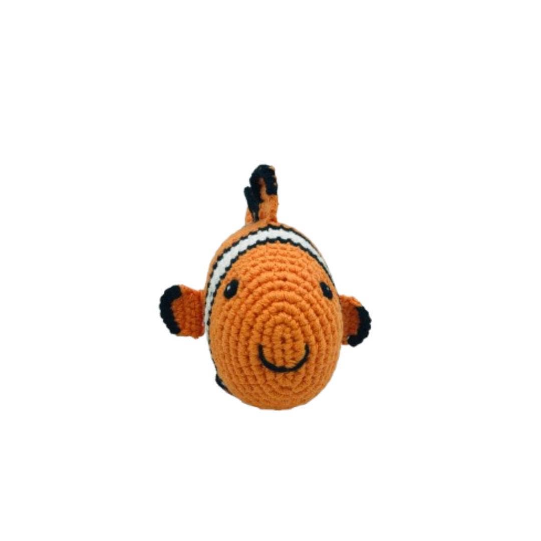 Fair Trade Crochet Clown Fish Baby Rattle Organic Cotton
