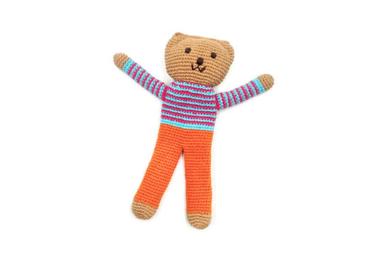 Crochet Baby Toy Flipps orange trousers