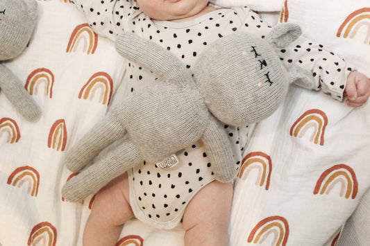 UK Handmade Lambswool Bunny Soft Toy – Sustainable Eco Baby Gift