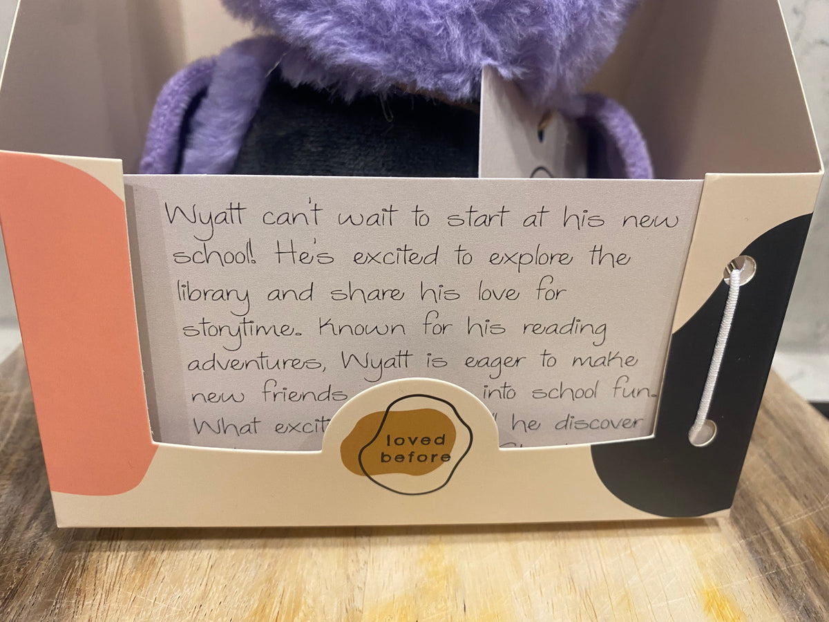 Loved Before - Purple Bat Plush - Wyatt  (Small)
