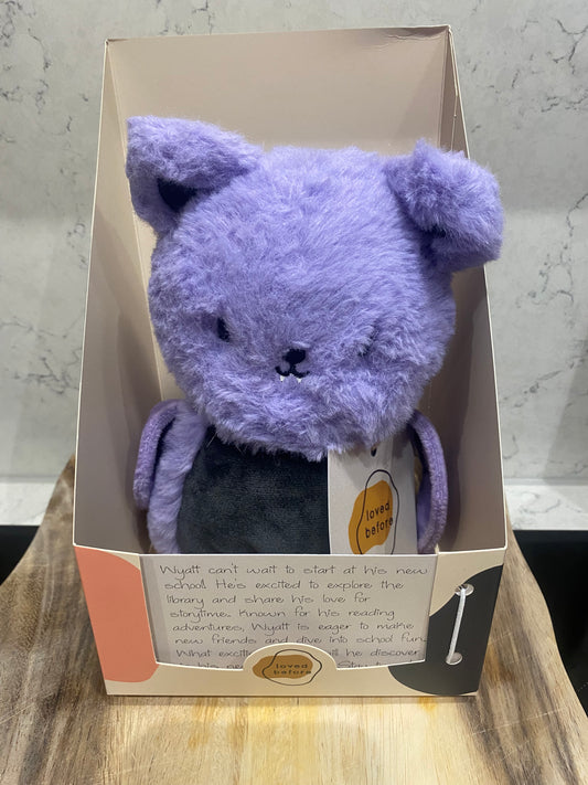 Loved Before - Purple Bat Plush - Wyatt  (Small)