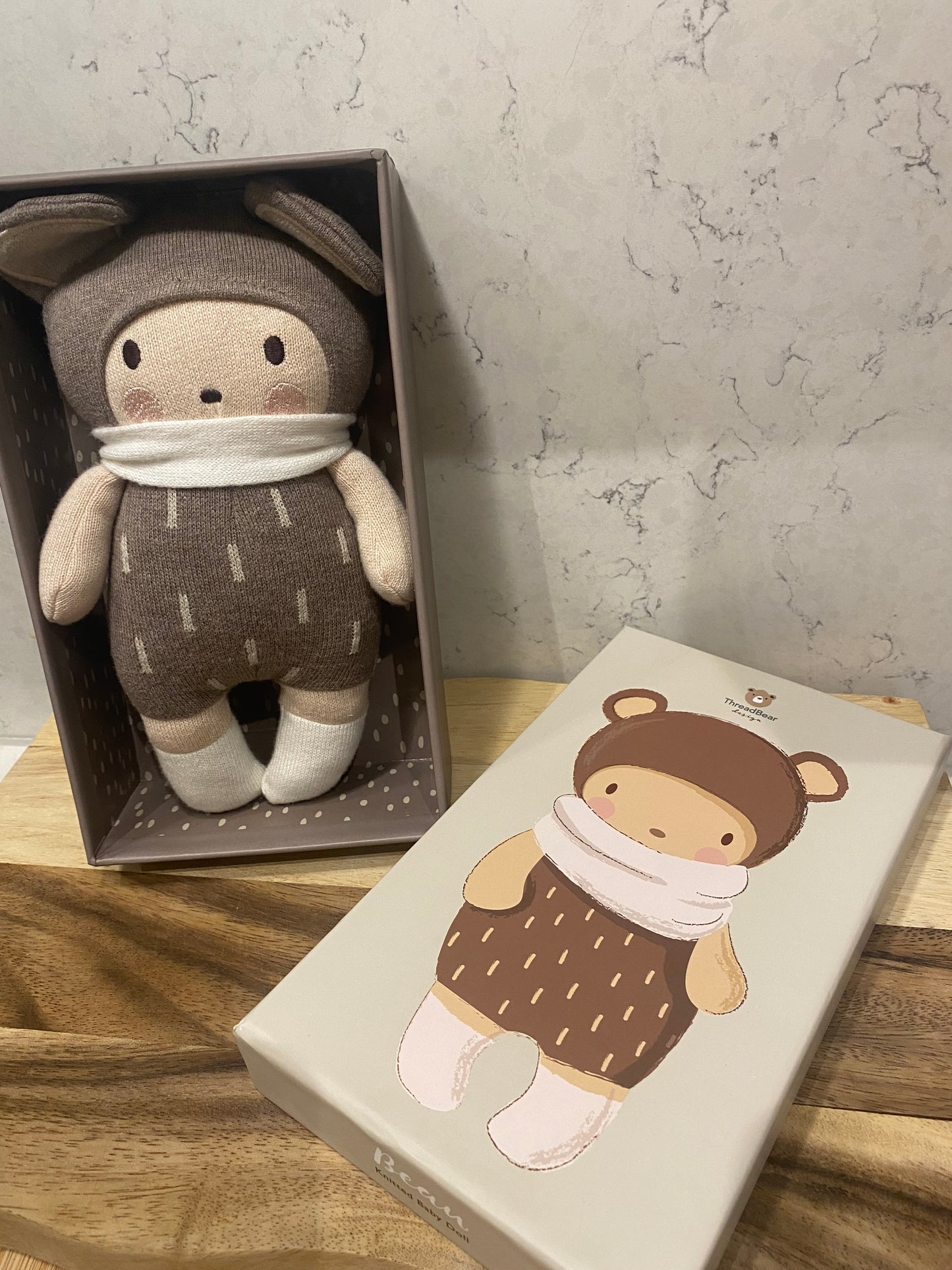 ThreadBear baby Beau - Knitted Soft Doll 24cm