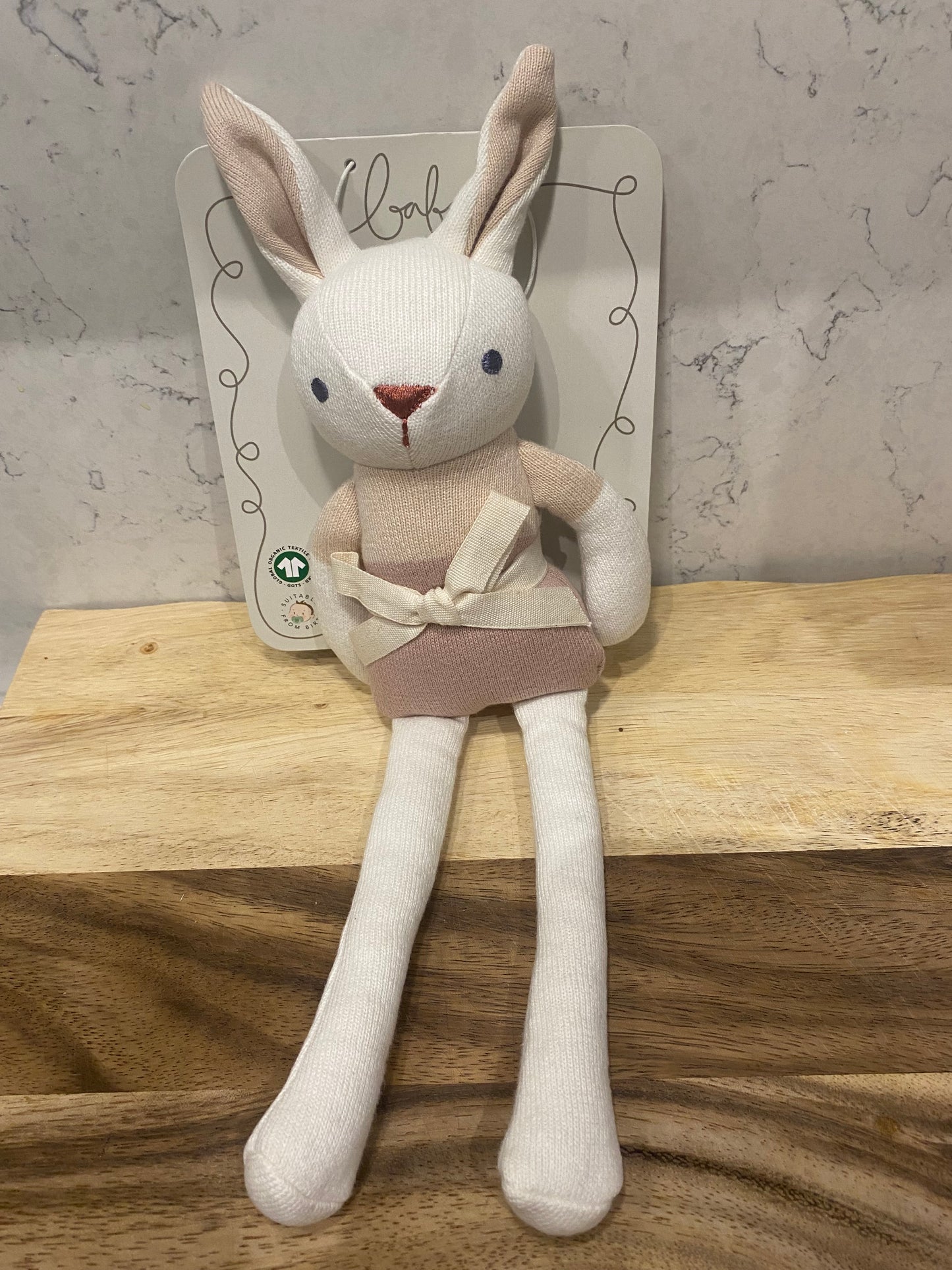 Baby Threads Cream Bunny - Organic Doll 35cm