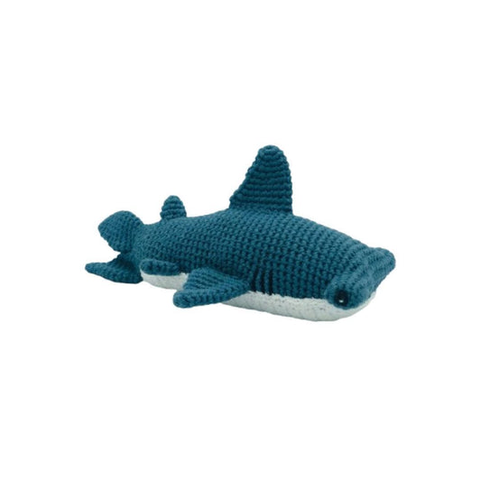 Fair Trade Crochet Hammerhead Shark Baby Rattle Organic
