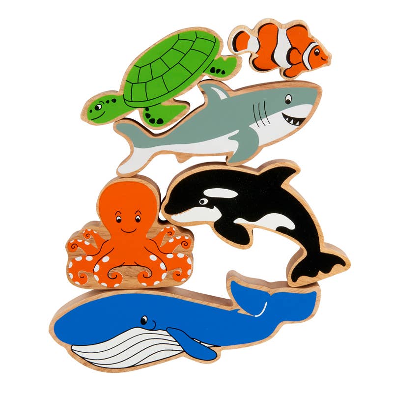 Sealife playset - Handmade fair trade wooden kids toy