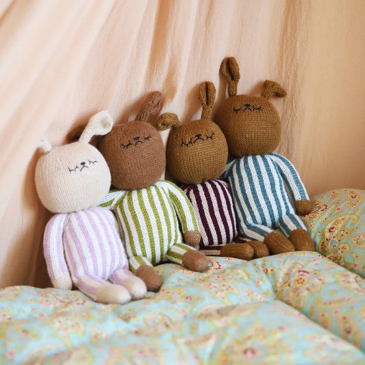 Fair Trade Hand Knitted Alpaca Bunny Soft Toy – Newborn Gift