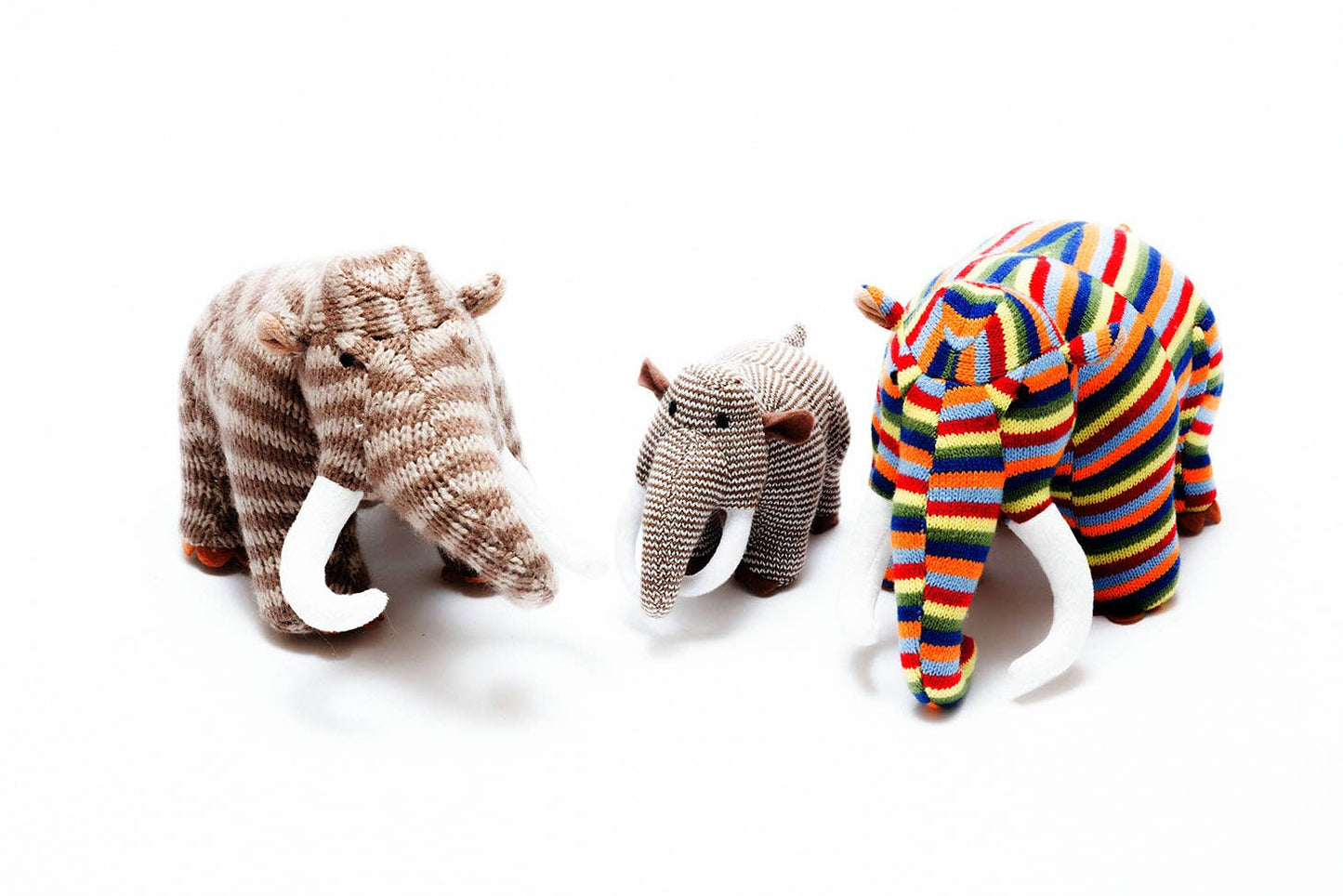 Knitted Woolly Mammoth Prehistoric Plush Toy