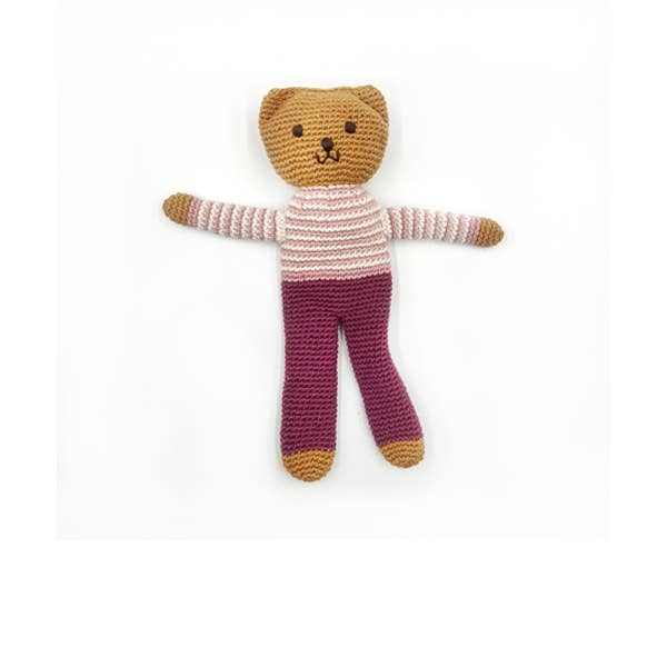 Crochet Baby Toy Flipps soft purple trousers