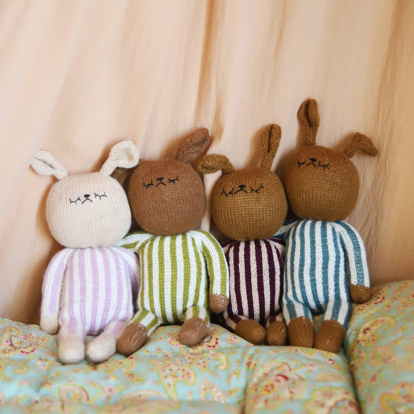 Fair Trade Hand Knitted Alpaca Bunny Soft Toy – Newborn Gift