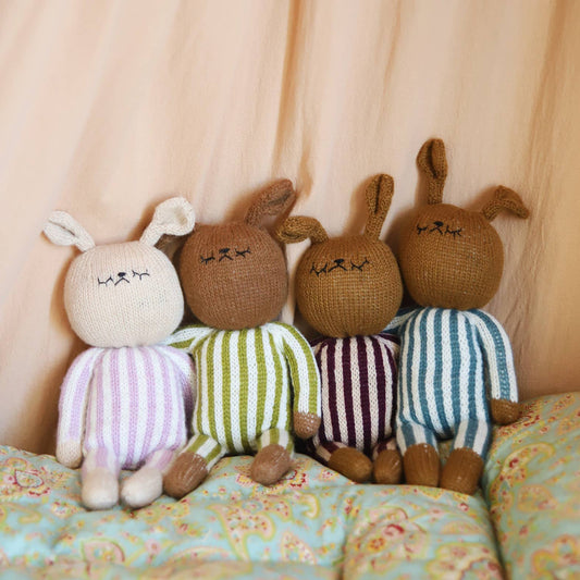 Fair Trade Hand Knitted Alpaca Bunny Soft Toy – Newborn Gift