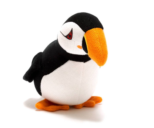 Knitted Puffin Plush Toy